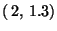 $ ( 2, 1.3)$